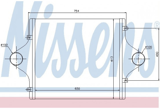 Interkoeler, tussenkoeler 96991 Nissens