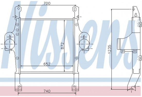 Interkoeler, tussenkoeler 97022 Nissens