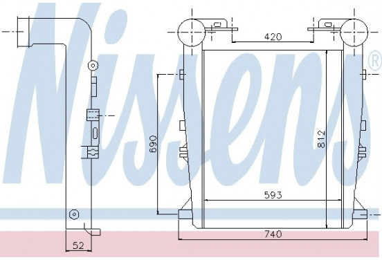 Interkoeler, tussenkoeler 97027 Nissens