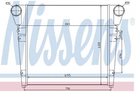 Interkoeler, tussenkoeler 97052 Nissens