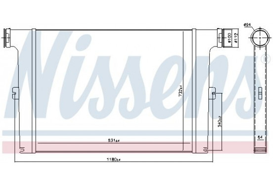 Interkoeler, tussenkoeler 97066 Nissens