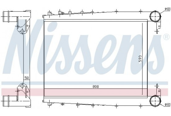 Interkoeler, tussenkoeler 97070 Nissens