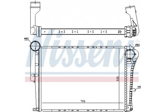 Interkoeler, tussenkoeler 97072 Nissens