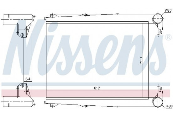 Interkoeler, tussenkoeler 97074 Nissens