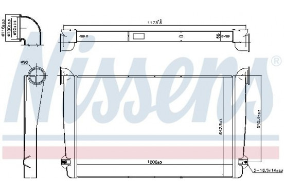 Interkoeler, tussenkoeler 97078 Nissens