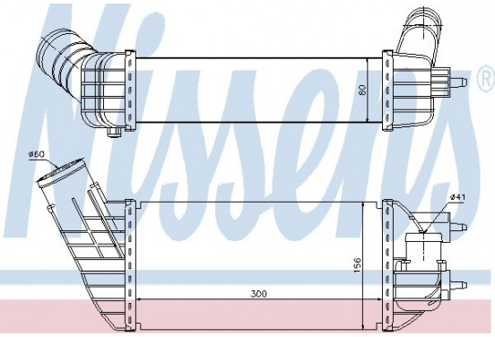 Interkoeler, tussenkoeler 96573 Nissens
