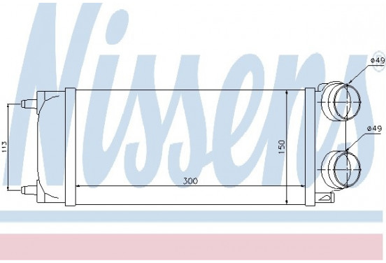 Interkoeler, tussenkoeler 96718 Nissens