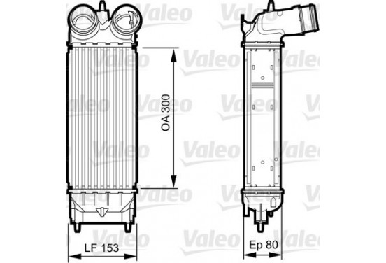 Intercooler, inlaatluchtkoeler 818244 Valeo