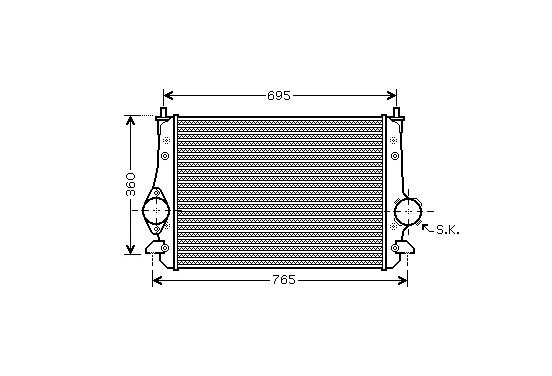 INTERCOOLER SHARAN/GALAXY/ALHAMBRA 1.9TDi vanaf '02 58004251 International Radiators