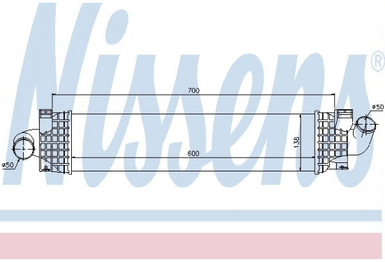 Interkoeler, tussenkoeler 96689 Nissens