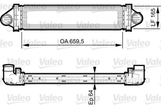 Intercooler, inlaatluchtkoeler 818245 Valeo