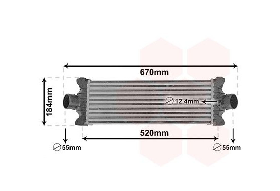 Intercooler, inlaatluchtkoeler 18014710 International Radiators