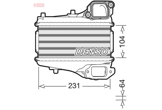 Intercooler, inlaatluchtkoeler DIT40001 Denso