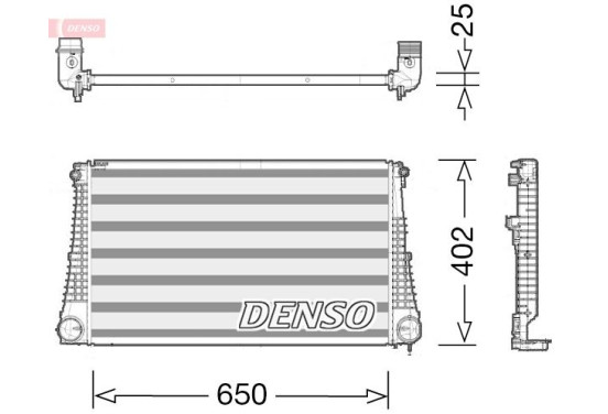 Intercooler, inlaatluchtkoeler DIT06003 Denso