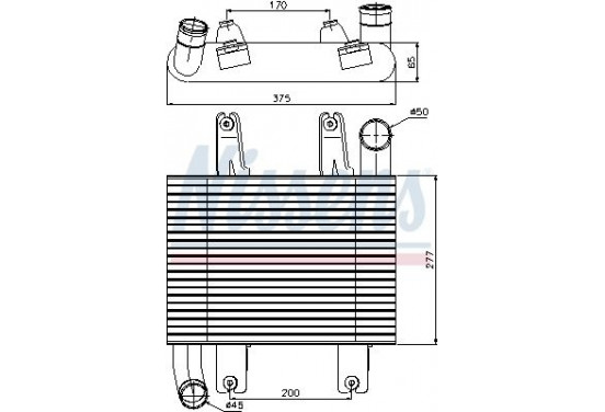 Interkoeler, tussenkoeler 96660 Nissens