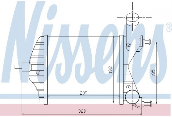 Interkoeler, tussenkoeler 96703 Nissens