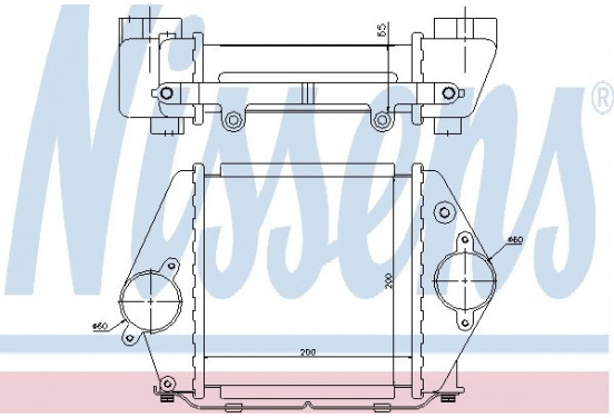 Interkoeler, tussenkoeler 96570 Nissens