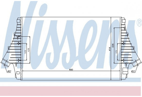 Interkoeler, tussenkoeler 96647 Nissens