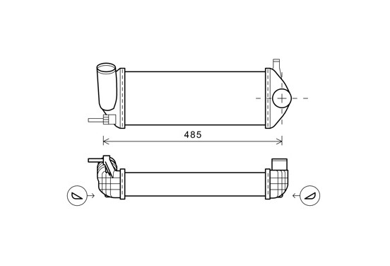 INTERCOOLER Kangoo  II 1.5 DCi 10/07- 43004484 International Radiators