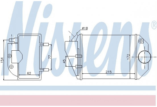 Interkoeler, tussenkoeler 96690 Nissens