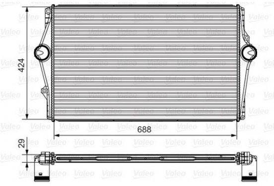 Intercooler, inlaatluchtkoeler 818281 Valeo