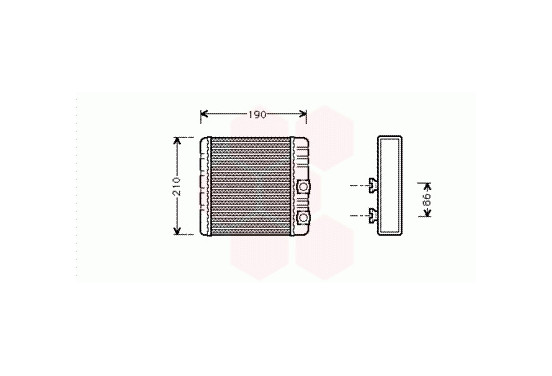 KACHELRADIATEUR met AIRCO