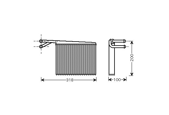 KACHELRADIATEUR met AIRCO Type Valeo