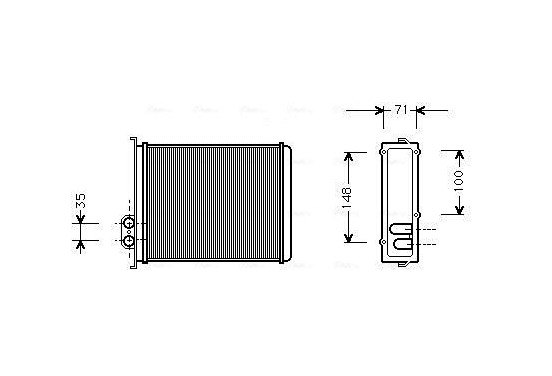 Kachelradiateur, interieurverwarming