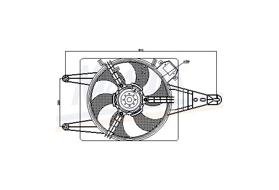 Koelventilator 85100 Nissens