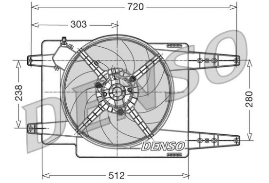 Koelventilator DER01017 Denso