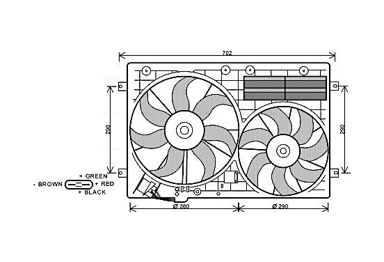 Koelventilator VN7529 Ava Quality Cooling