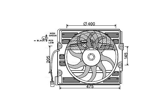 Koelventilator BW7512 Ava Quality Cooling