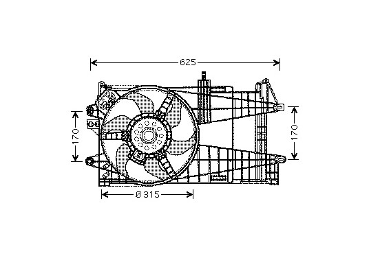 KADER + VENTILATOR  PUNTO vanaf '99 1,2 met AIRCO 1620751 International Radiators