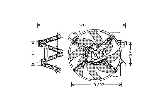 KOELVENTILATOR  COMPLEET 2,0 (Elektr VENTILATOR ) zonder AIRCO 1897746 International Radiators