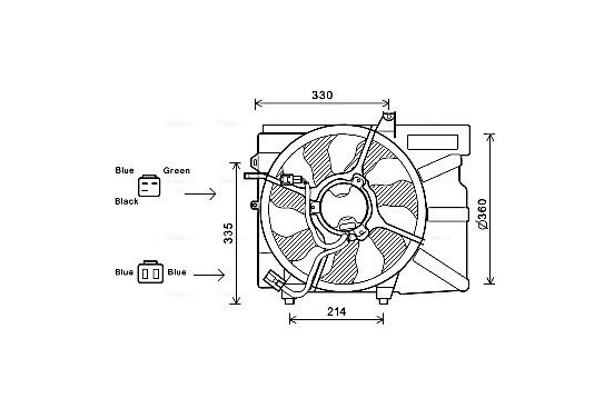 Koelventilator HY7525 Ava Quality Cooling