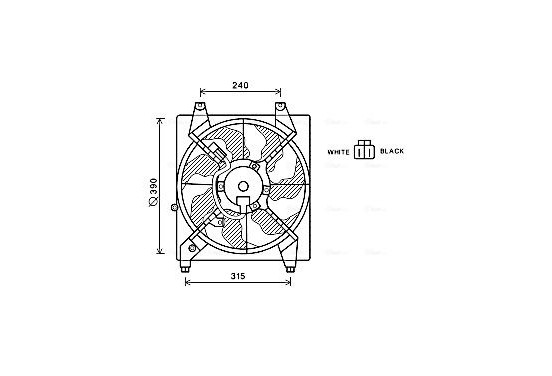 Koelventilator HY7543 Ava Quality Cooling