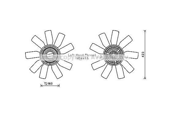 Koelventilator VNF364 Ava Quality Cooling