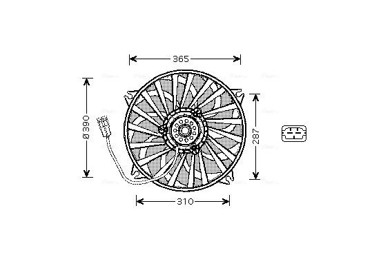 Koelventilator PE7535 Ava Quality Cooling