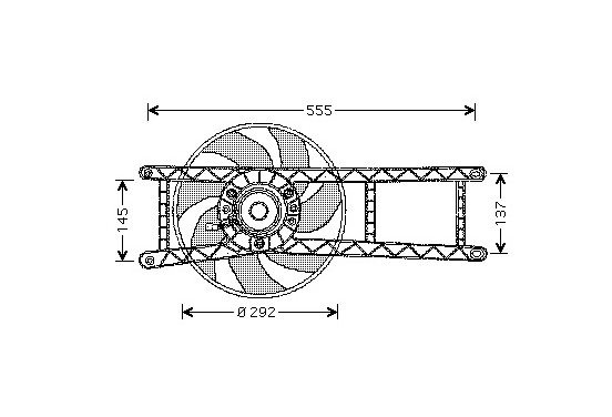 KOELVENTILATOR  COMPLEET 1.1,1.2            zonder AIRCO 1709746 International Radiators