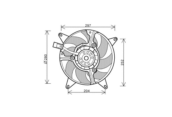 KADER + VENTILATOR  Panda 1.1 MPI 01tot '03 1708747 International Radiators