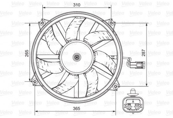 Koelventilator 696850 Valeo