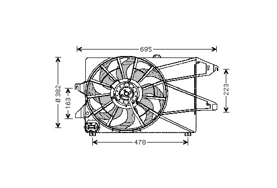 KOELVENTILATOR  COMPLEET 1.8,2.0 1828746 International Radiators