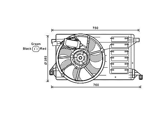 Koelventilator MZ7545 Ava Quality Cooling