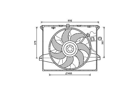 Koelventilator MS7671 Ava Quality Cooling