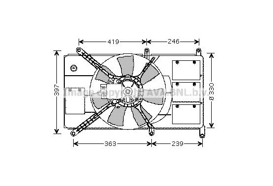 Koelventilator MT7522 Ava Quality Cooling