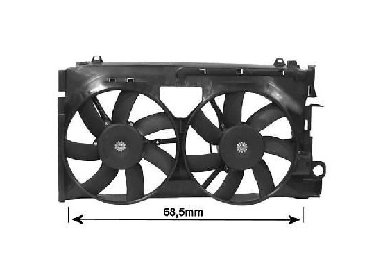 KADER + DUBBELE KOELVENTILATOR tot '03 BENZINE Type GATES 0936749 International Radiators