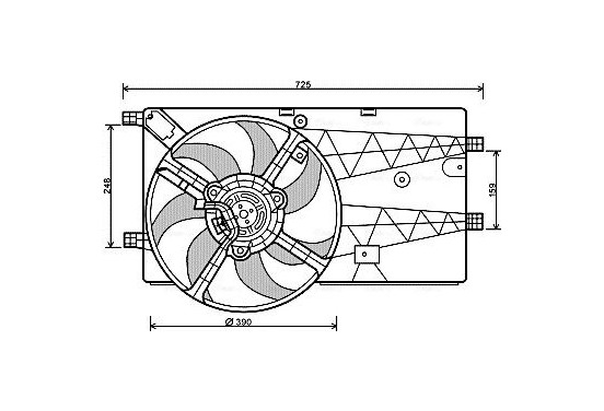 Koelventilator PE7548 Ava Quality Cooling