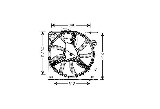 KOELVENTILATOR  COMPLEET C3G, D7F met AIRCO 4342748 International Radiators