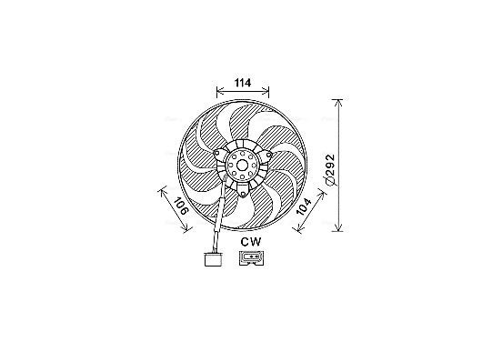 Koelventilator VN7539 Ava Quality Cooling