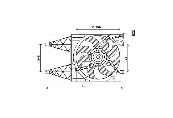 Koelventilator VN7532 Ava Quality Cooling